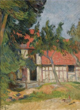 ディエップポール・ゴーギャンの庭の近くの馬小屋 Oil Paintings